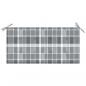 Preview: Gartenbank-Auflage Grau Karomuster 100x50x3 cm Oxford-Gewebe