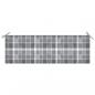 Preview: Gartenbank-Auflage Grau Karomuster 150x50x3 cm Oxford-Gewebe