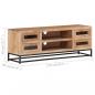 Preview: TV-Schrank 110x30x40 cm Akazie Massivholz