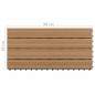 Preview: Terrassenfliesen 6 Stk. WPC 60x30 cm 1,08 m² Braun