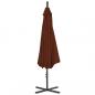 Preview: Ampelschirm mit Stahlmast 300 cm Terracotta-Rot