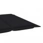 Preview: Sonnenliegen-Auflage Schwarz 186x58x3 cm Oxford-Gewebe