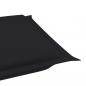 Preview: Sonnenliegen-Auflage Schwarz 186x58x3 cm Oxford-Gewebe