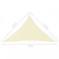 Preview: Sonnensegel Oxford-Gewebe Dreieckig 2,5x2,5x3,5 m Creme