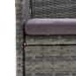 Preview: 5-tlg. Garten-Essgruppe Grau Poly Rattan und Glas