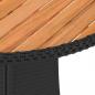 Preview: 7-tlg. Garten-Sofagarnitur mit Auflagen Poly Rattan Schwarz