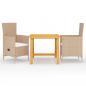 Preview: ARDEBO.de - 3-tlg. Garten-Essgruppe Beige