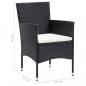 Preview: Garten-Essstühle 4 Stk. Poly Rattan Schwarz