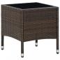 Preview: ARDEBO.de - Gartentisch Braun 40x40x45 cm Poly Rattan