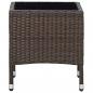 Preview: Gartentisch Braun 40x40x45 cm Poly Rattan