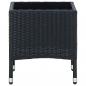 Preview: Gartentisch Schwarz 40x40x45 cm Poly Rattan