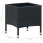 Preview: Gartentisch Schwarz 40x40x45 cm Poly Rattan