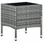 Preview: ARDEBO.de - Gartentisch Grau 40x40x45 cm Poly Rattan 