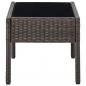 Preview: Gartentisch Braun 75x40x37 cm Poly Rattan