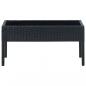 Preview: Gartentisch Schwarz 75x40x37 cm Poly Rattan