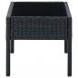 Preview: Gartentisch Schwarz 75x40x37 cm Poly Rattan