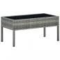 Preview: ARDEBO.de - Gartentisch Grau 75x40x37 cm Poly Rattan