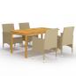 Preview: ARDEBO.de - 5-tlg. Garten-Essgruppe Beige