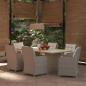 Preview: ARDEBO.de - 7-tlg. Garten-Essgruppe Poly Rattan Braun