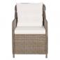 Preview: 7-tlg. Garten-Essgruppe Poly Rattan Braun