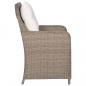 Preview: 7-tlg. Garten-Essgruppe Poly Rattan Braun