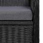 Preview: 9-tlg. Garten-Essgruppe Poly Rattan Schwarz