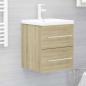 Preview: ARDEBO.de - Waschbeckenunterschrank Sonoma-Eiche 41x38,5x48cm Holzwerkstoff