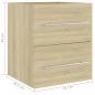 Preview: Waschbeckenunterschrank Sonoma-Eiche 41x38,5x48cm Holzwerkstoff