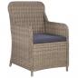 Preview: 9-tlg. Garten-Essgruppe Poly Rattan Braun