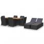 Preview: ARDEBO.de - 9-tlg. Garten-Essgruppe Poly Rattan Schwarz