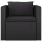 Preview: 7-tlg. Garten-Lounge-Set mit Kissen Poly Rattan Schwarz