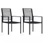 Preview: ARDEBO.de - Gartenstühle 2 Stk. PVC Rattan Schwarz