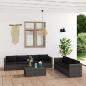 Preview: ARDEBO.de - 8-tlg. Garten-Lounge-Set mit Kissen Poly Rattan Grau