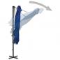 Preview: Ampelschirm mit Aluminium-Mast Azurblau 250x250 cm