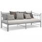 Preview: Ausziehsofa Bettgestell Grau Metall 90x200 cm