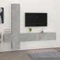 Preview: ARDEBO.de - 5-tlg. TV-Schrank-Set Betongrau Holzwerkstoff