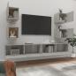 Preview: 6-tlg. TV-Schrank-Set Betongrau Holzwerkstoff