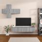 Preview: ARDEBO.de - 7-tlg. TV-Schrank-Set Grau Sonoma Holzwerkstoff