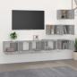 Preview: TV-Wandschrank Grau Sonoma Holzwerkstoff