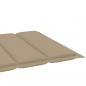 Preview: Sonnenliege mit Auflage Beige Massivholz Teak