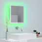 Preview: LED-Badspiegel Hochglanz-Weiß 40x8,5x37 cm Acryl