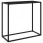 Preview: ARDEBO.de - Konsolentisch Schwarz 80x35x75 cm Hartglas