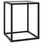 Preview: ARDEBO.de - Couchtisch Schwarz mit Hartglas 40x40x50 cm