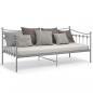 Preview: Schlafsofa Bettgestell Grau Metall 90x200 cm