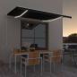 Preview: ARDEBO.de - Automatische Markise mit LED & Windsensor 450x300 cm Anthrazit