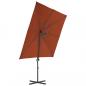 Preview: Ampelschirm mit Stahlmast Terrakotta-Rot 250x250 cm