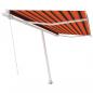 Preview: Standmarkise Manuell Einziehbar 400x300 cm Orange/Braun