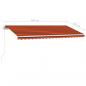 Preview: Standmarkise Manuell Einziehbar 400x300 cm Orange/Braun