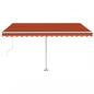 Preview: Standmarkise Automatisch 400x300 cm Orange/Braun