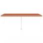 Preview: Standmarkise Manuell Einziehbar 600x300 cm Orange Braun